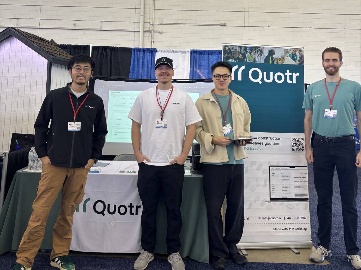 Quotr team at booth 277 Dallas Build Expo 2026 group photo