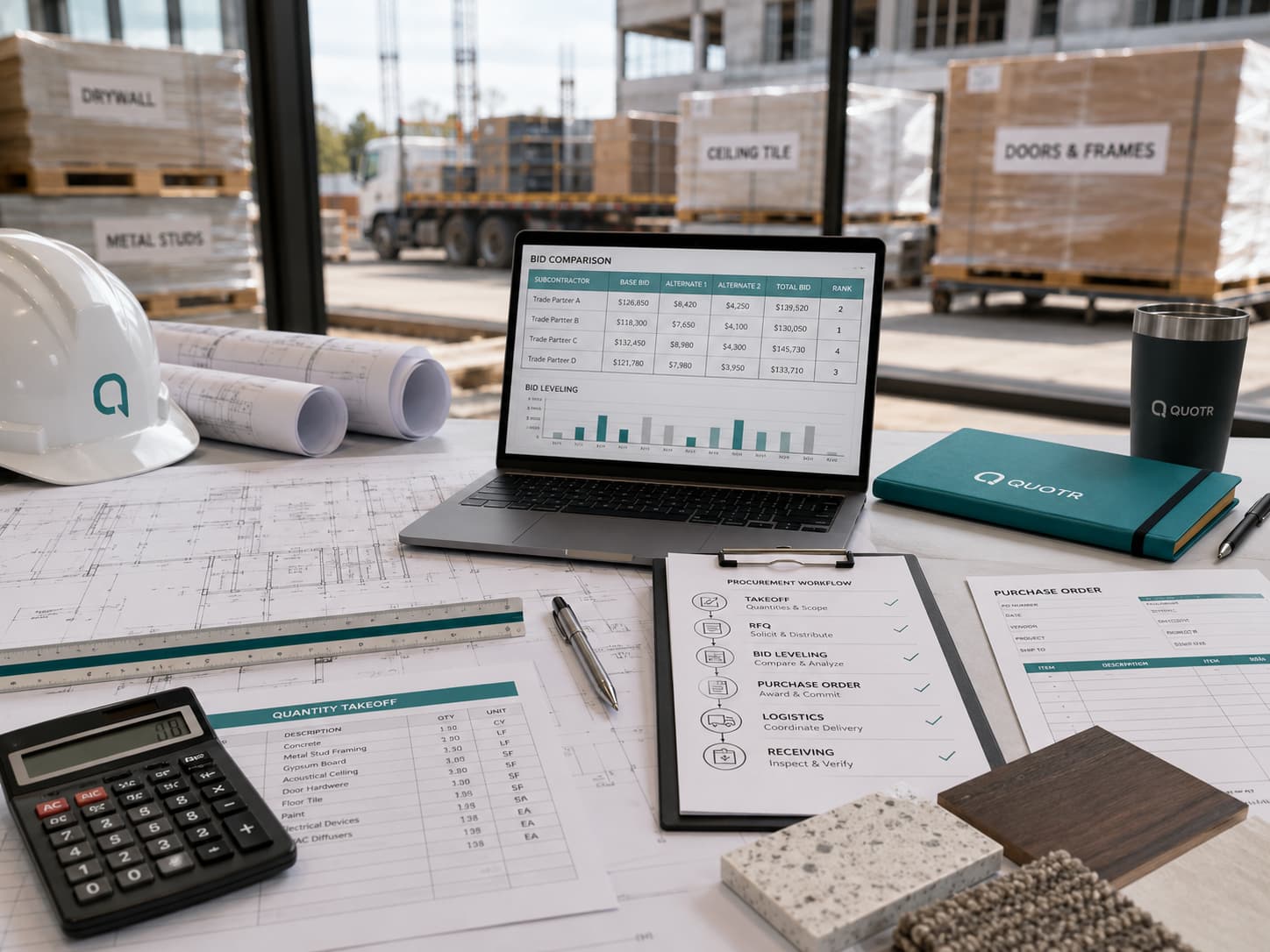quotr.ai The Construction Procurement Process: Takeoff to Buyout card