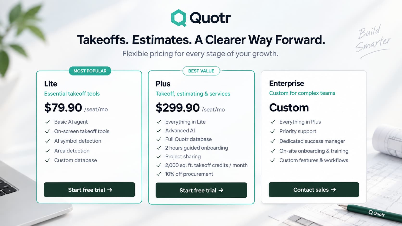 quotr.ai new pricing card