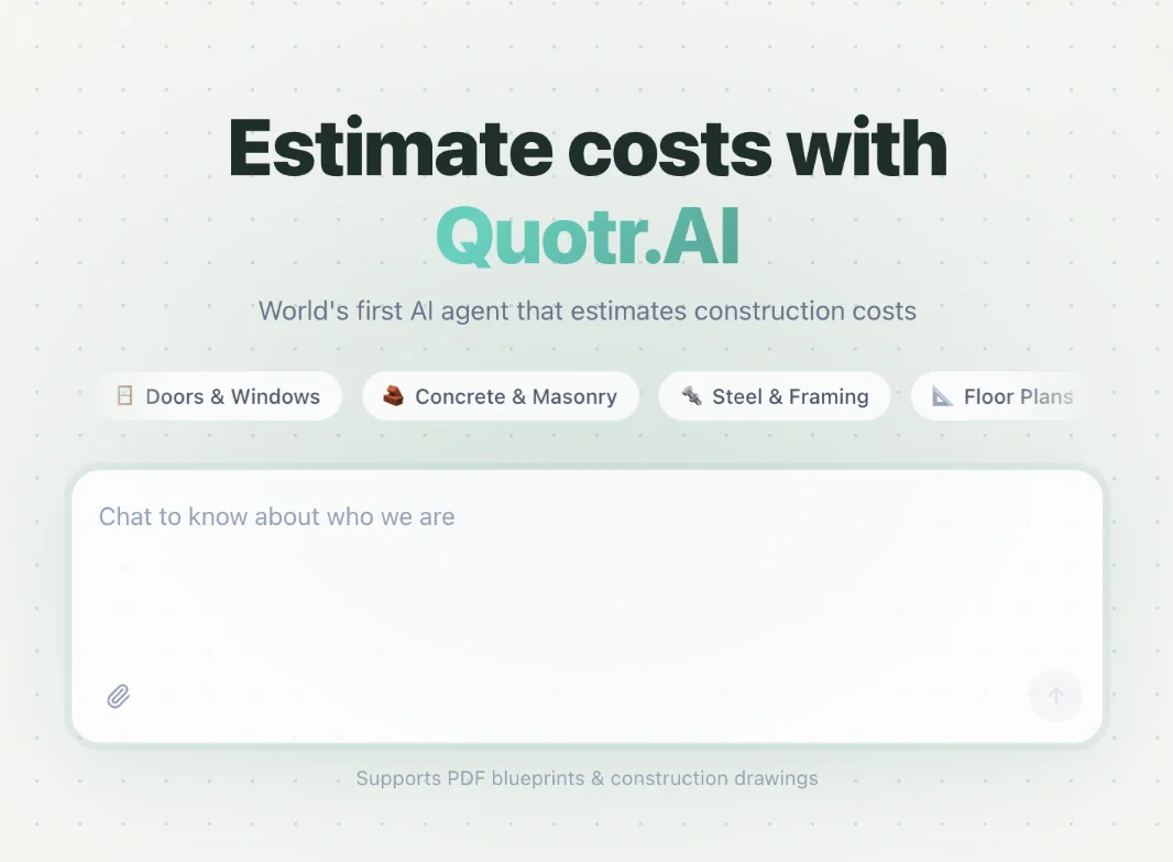 Communicate with AI agent for initial estimation